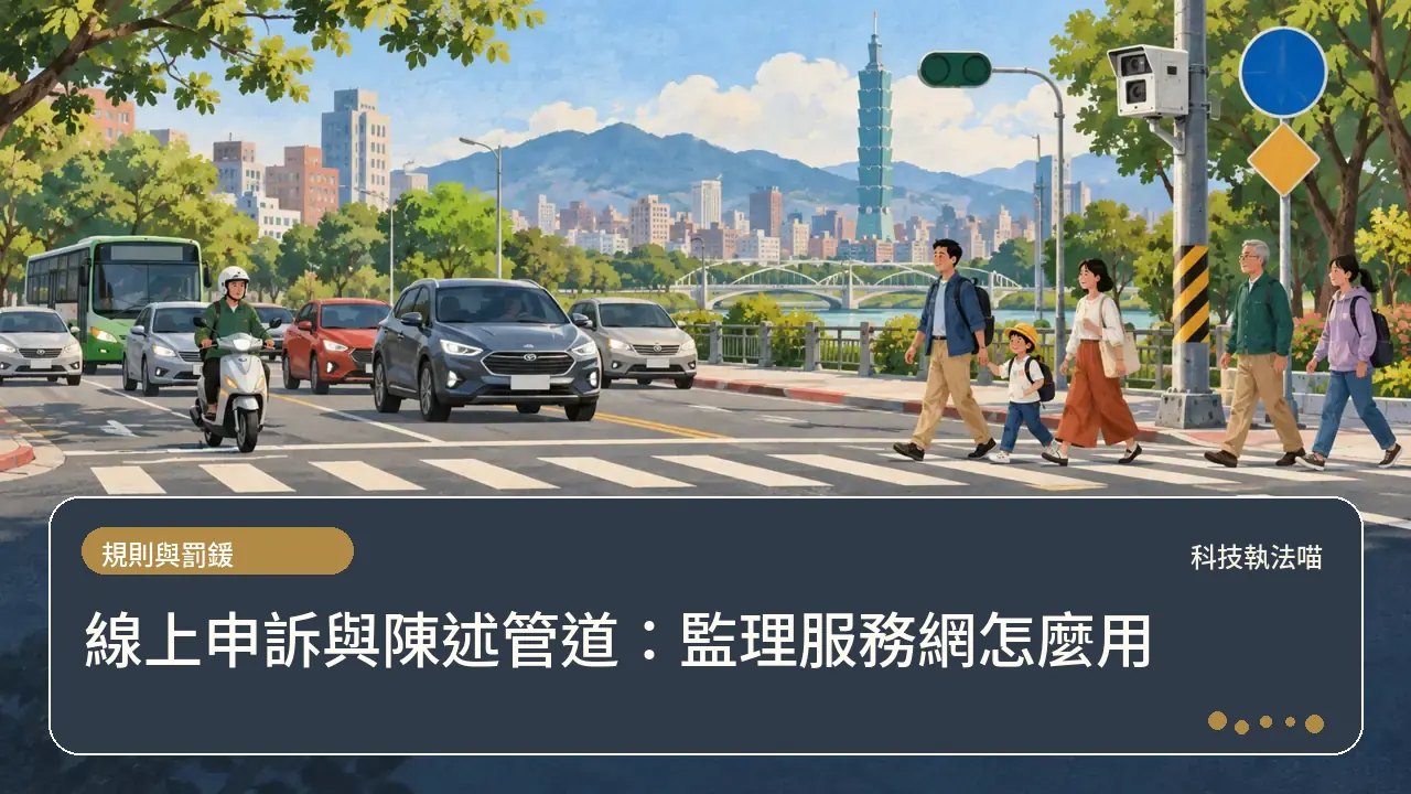 線上申訴與陳述管道:監理服務網怎麼用主題插畫