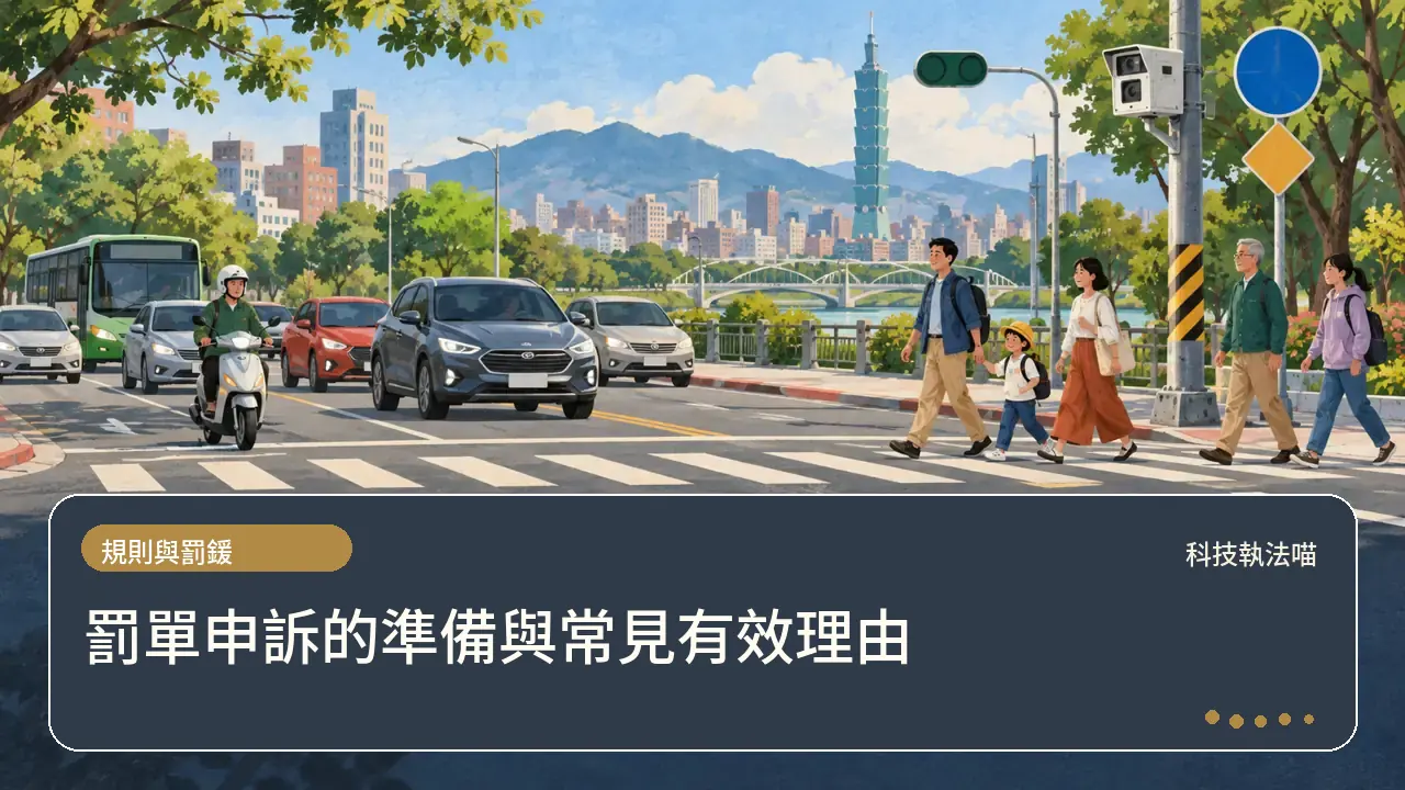 罰單申訴的準備與常見有效理由主題插畫