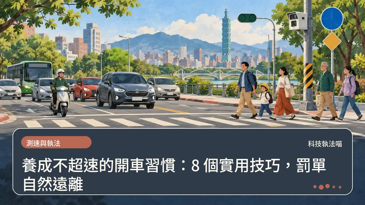 養成不超速的開車習慣：8 個實用技巧，罰單自然遠離主題插畫