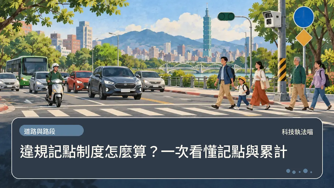違規記點制度怎麼算?一次看懂記點與累計主題插畫