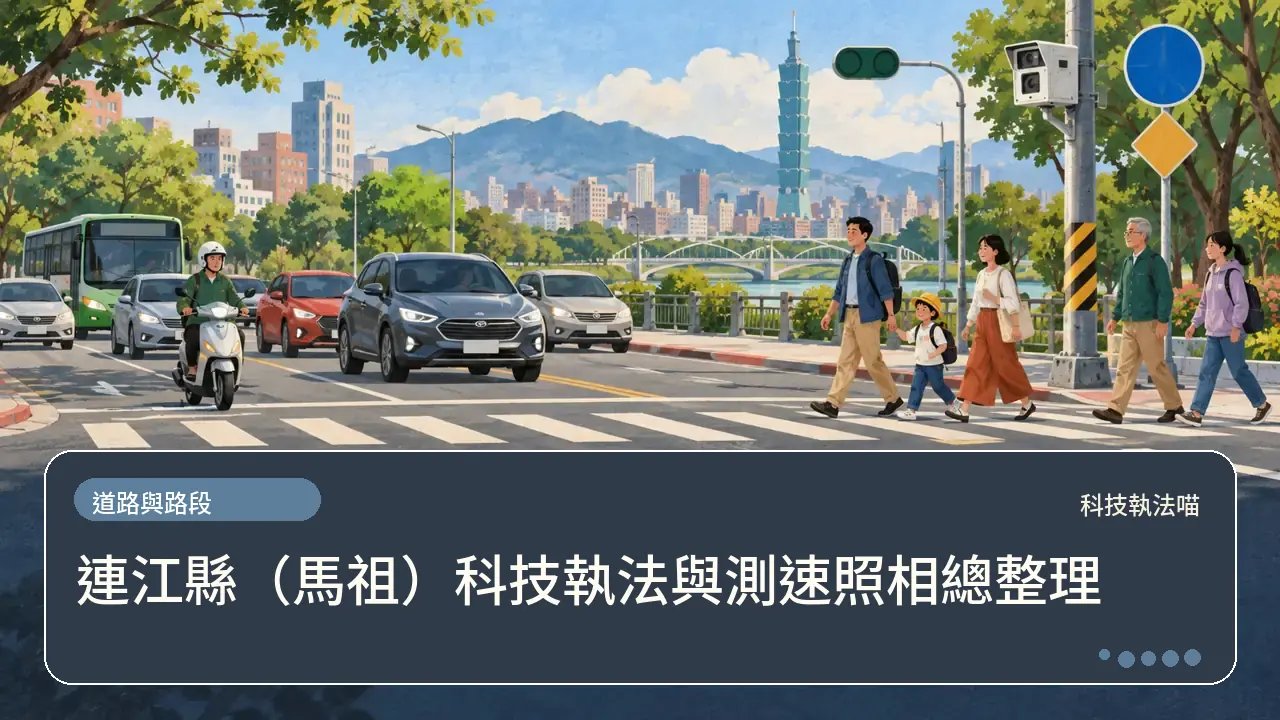 連江縣(馬祖)科技執法與測速照相總整理主題插畫
