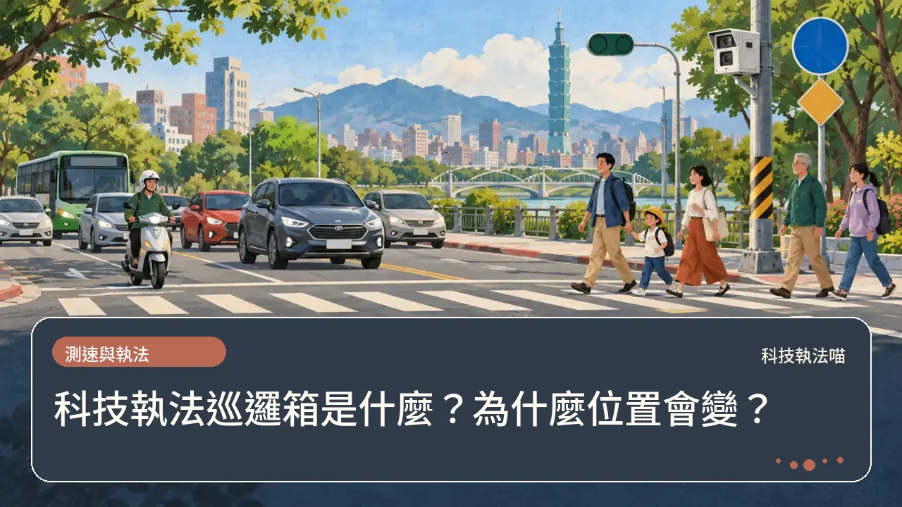 科技執法巡邏箱是什麼?為什麼位置會變?主題插畫