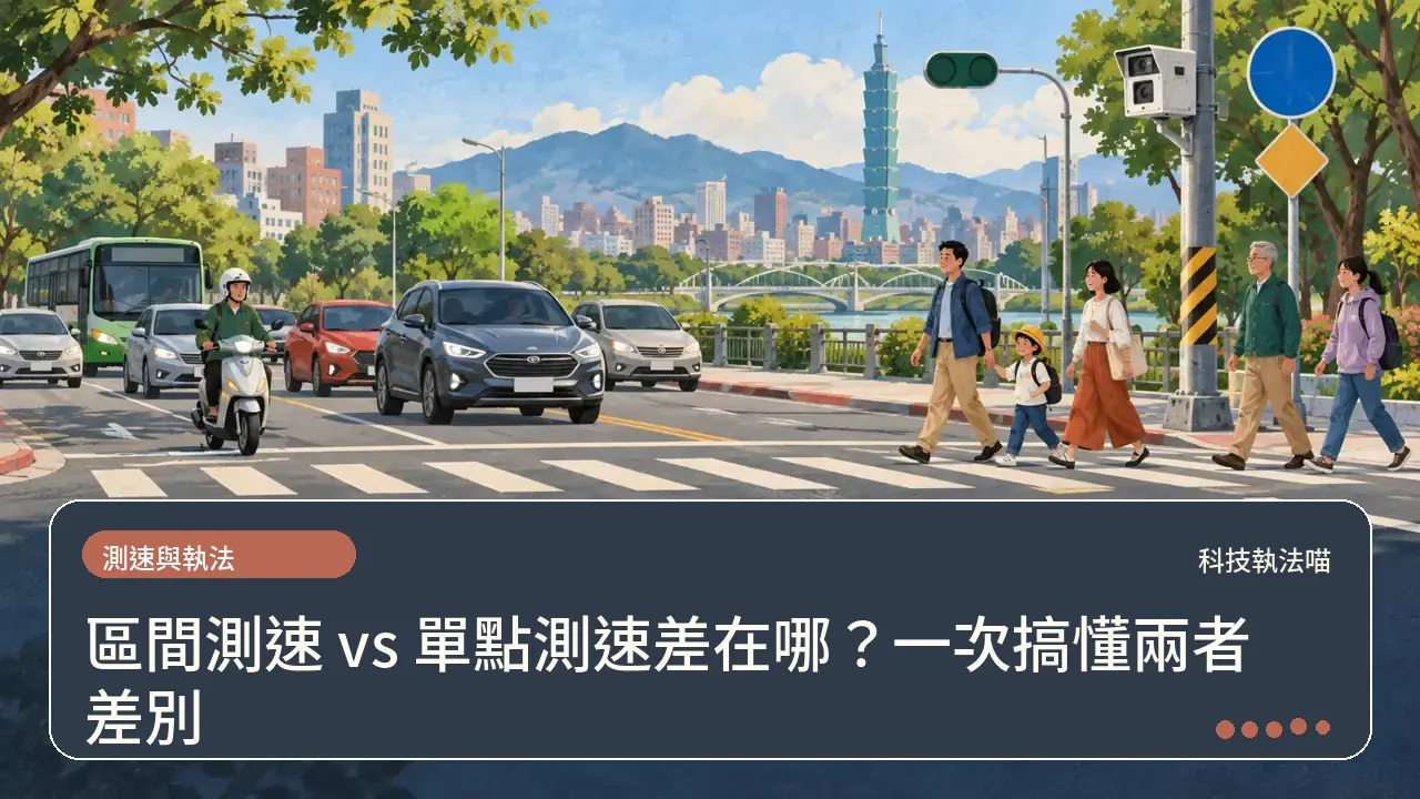 區間測速 vs 單點測速差在哪?一次搞懂兩者差別主題插畫