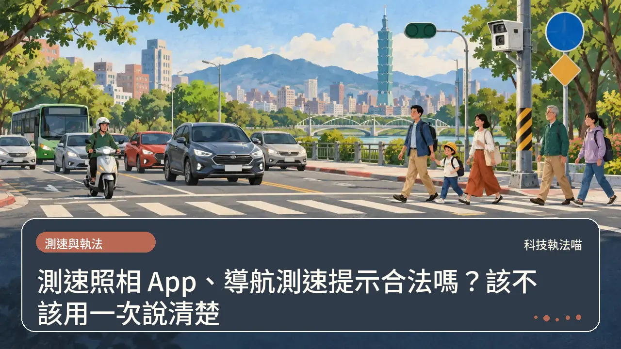 測速照相 App、導航測速提示合法嗎?該不該用一次說清楚主題插畫