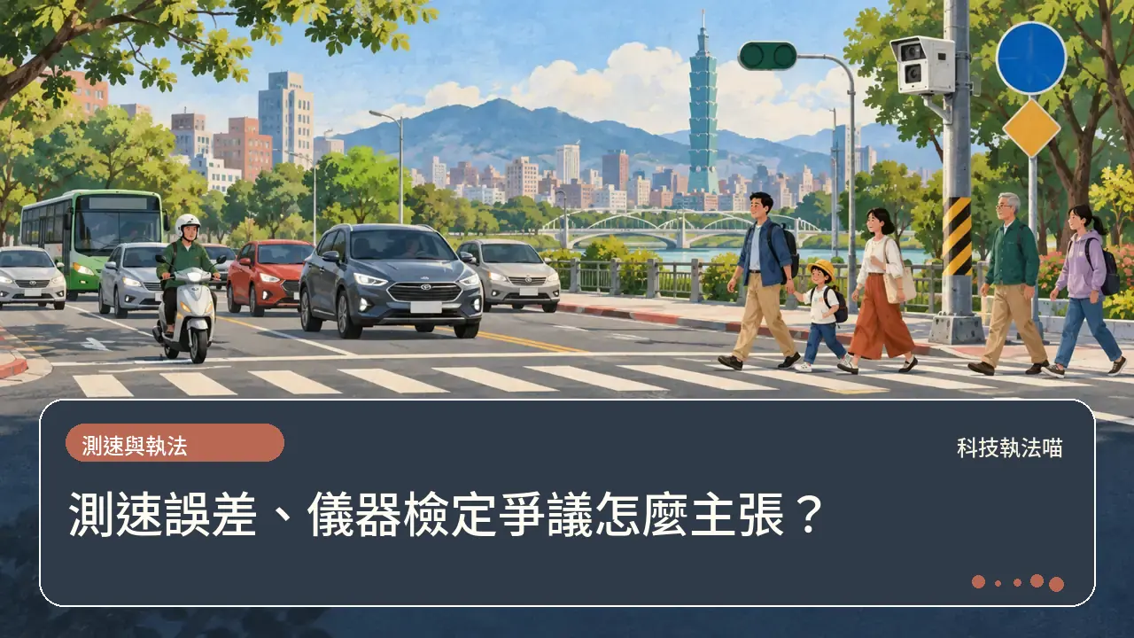 測速誤差、儀器檢定爭議怎麼主張?主題插畫