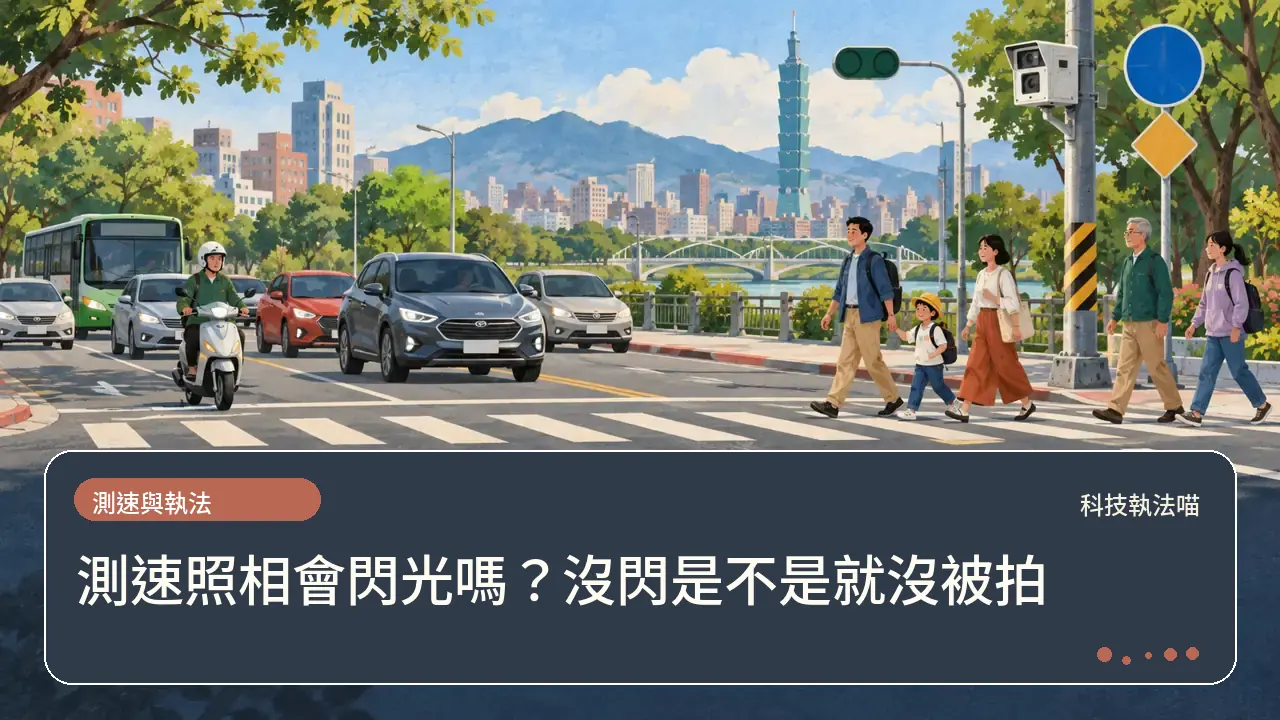 測速照相會閃光嗎?沒閃是不是就沒被拍主題插畫