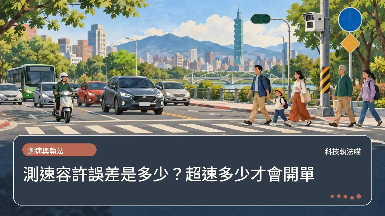 測速容許誤差是多少？超速多少才會開單主題插畫