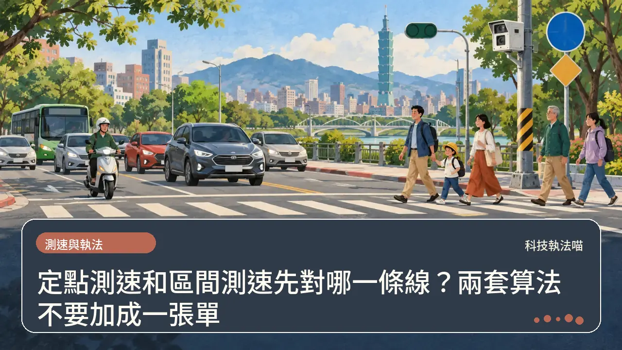 定點測速和區間測速先對哪一條線?兩套算法不要加成一張單主題插畫