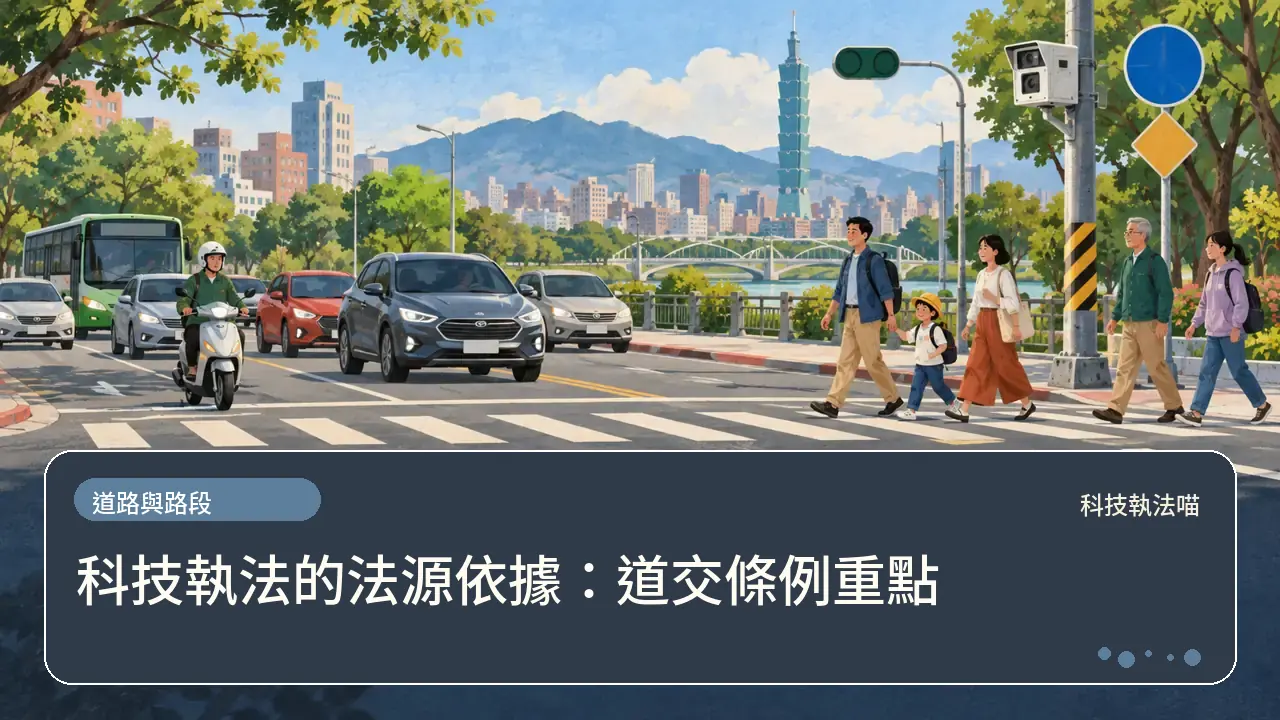 科技執法的法源依據:道交條例重點主題插畫