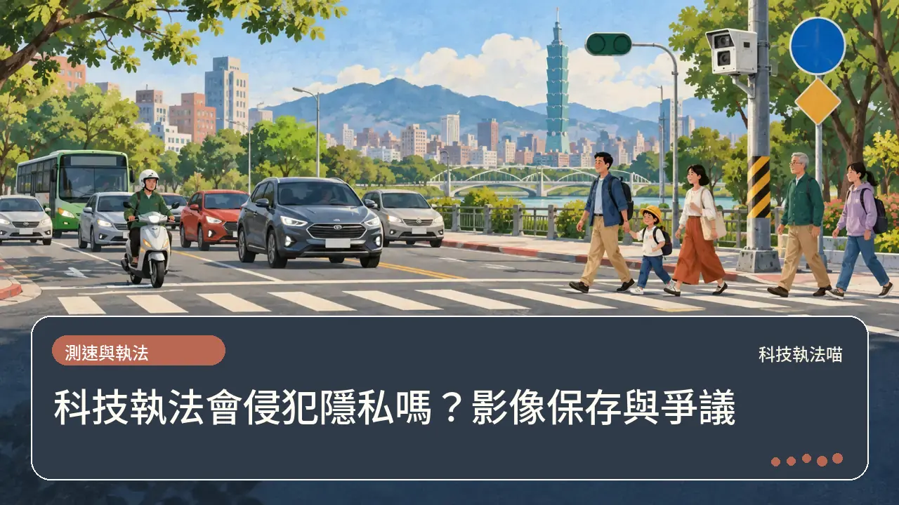 科技執法會侵犯隱私嗎?影像保存與爭議主題插畫