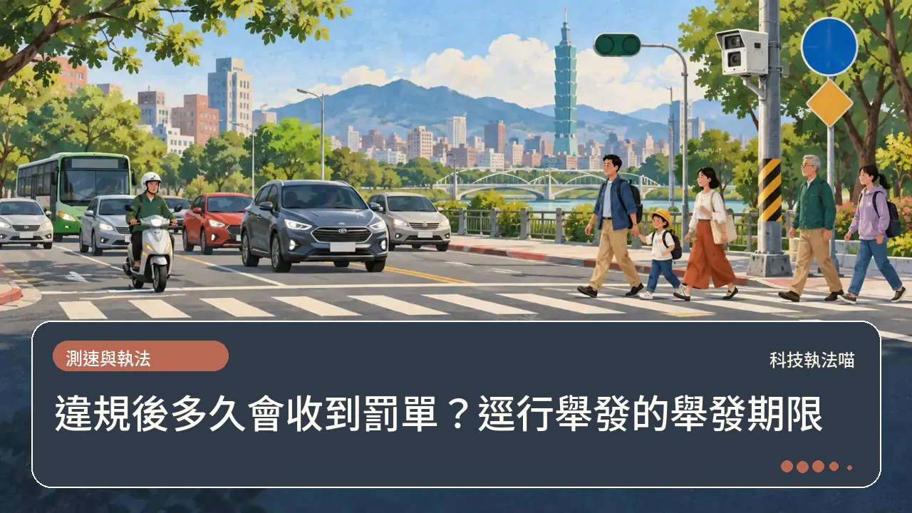 違規後多久會收到罰單？逕行舉發的舉發期限主題插畫