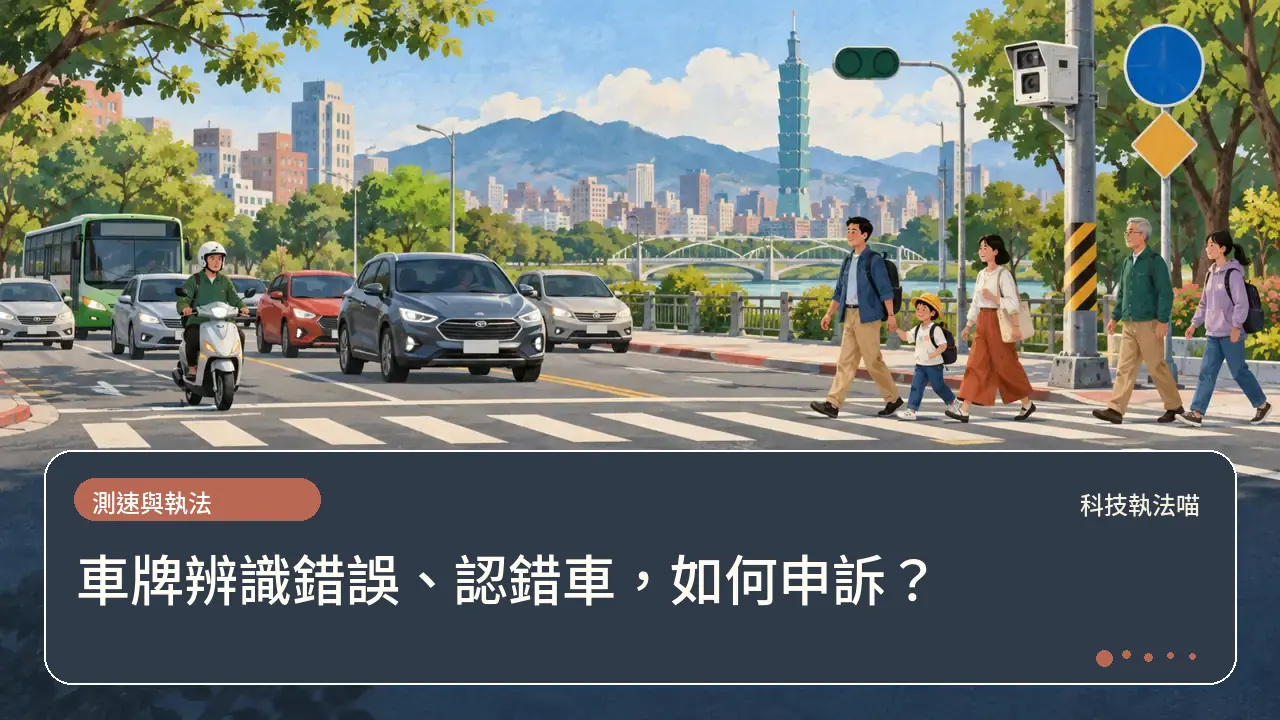 車牌辨識錯誤、認錯車,如何申訴?主題插畫